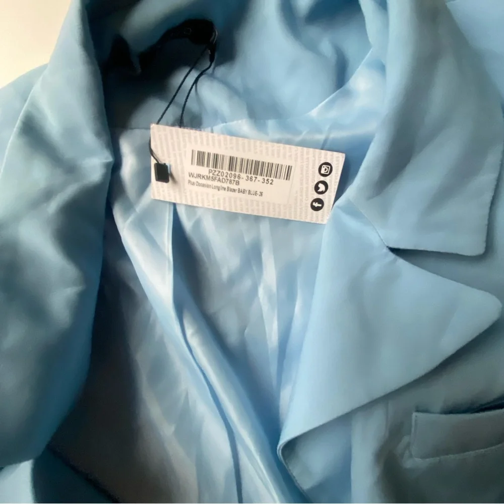 Boohoo Blue Oversized Blazer NWT - Picture 12 of 15